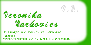 veronika markovics business card